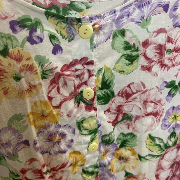 VINTAGE‎ 80' 90' KAMAR prairie Floral Dress 100% Cotton - Picture 9 of 10